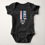 Half Dutch Is Better Than None Funny Dutch Flag Baby Bodysuit<br><div class="desc">The distressed design features a funny saying for anyone who is Dutch on one side of the family. The design includes a flag of the Netherlands. The fun flag design is sure to be a favourite of Dutch Americans.</div>