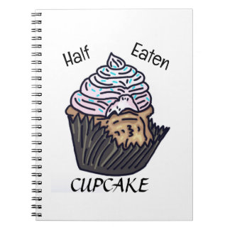 Half eaten cupcake notebook