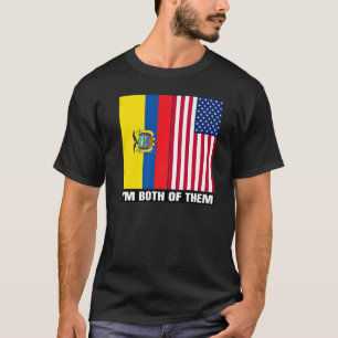 Half Ecuadorian Half American USA DNA Ecuador Heri T-Shirt