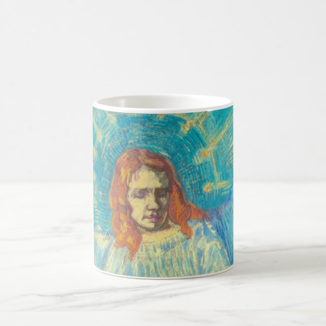 Half Figure of an Angel by Vincent van Gogh Coffee Mug (Center)