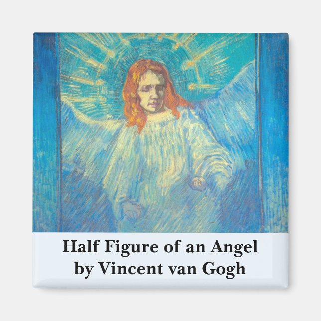 Half Figure of an Angel by Vincent van Gogh Magnet (Front)