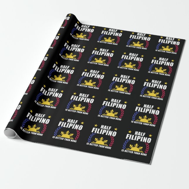 Half Filipino American Philippines Pinoy Pinay Wrapping Paper (Unrolled)