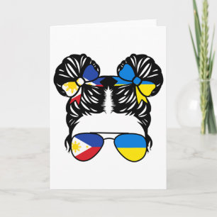Half Filipino Half Ukrainian Girl Philippines Kids Card