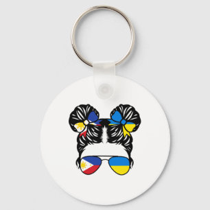 Half Filipino Half Ukrainian Girl Philippines Kids Key Ring