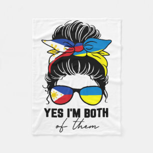 Half Filipino Half Ukrainian Girl Philippines Ukra Fleece Blanket