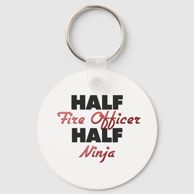 Half Fire Officer Half Ninja Key Ring (Front)