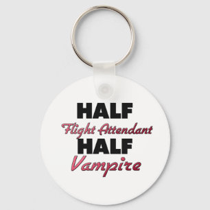 Half Flight Attendant Half Vampire Key Ring