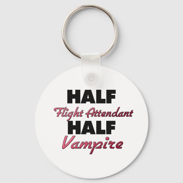Half Flight Attendant Half Vampire Key Ring (Front)