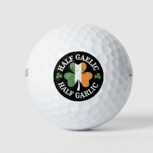 Half Gaelic Half Garlic Irish Italian St. Patricks Golf Balls
