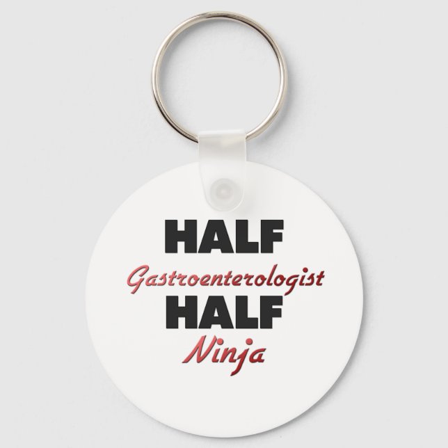 Half Gastroenterologist Half Ninja Key Ring (Front)