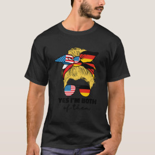 Half German And American Germany Usa Flag Dutch Gi T-Shirt