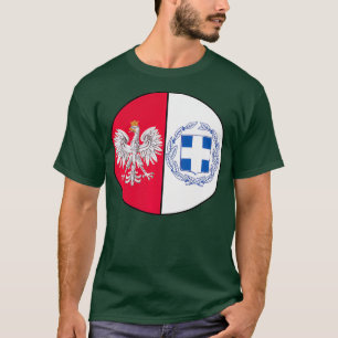 Half Greek 50 Polish Genealogy Pie Chart Premium T-Shirt