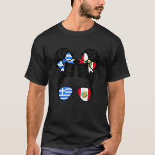 Half Greek Half Peruvian Girl Greece Kids Heritage T-Shirt