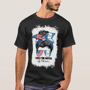 Half Guatemalan And American Guatemala Usa Flag Gi T-Shirt