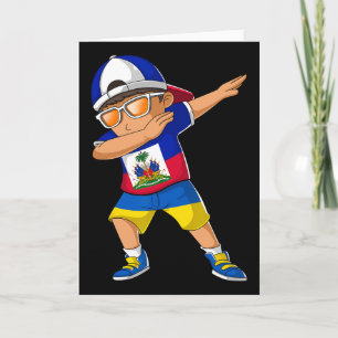 Half Haitian Half Ukrainian Boy Haiti Ukraine Flag Card