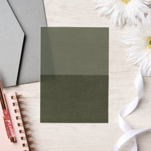 Half & Half Moss Green Vellum Overlay – Customise Invitations