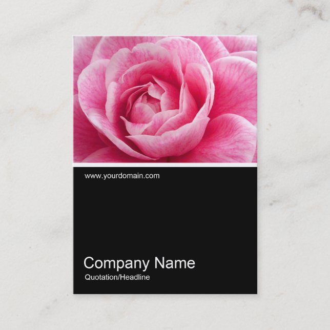 Half&Half Photo 020 - Pink Camelia Business Card (Front)