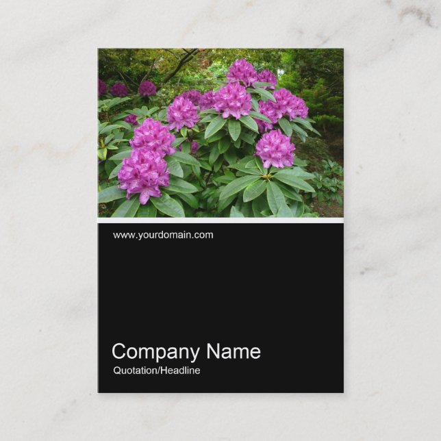 Half&Half Photo 026 - Rhododendrons Business Card (Front)