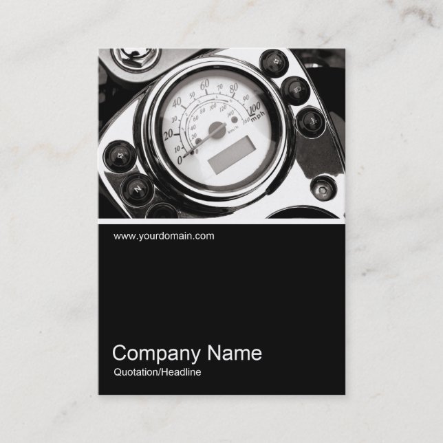 Half&Half Photo 0342 - Motorcycle Speedometer Business Card (Front)