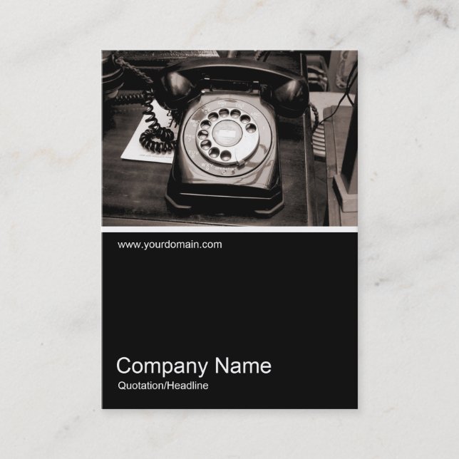 Half&Half Photo 041 - Old Telephone Business Card (Front)