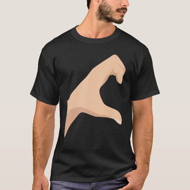 Half Heart Right Hand Side Love Couple Camisa Pare T-Shirt (Front)