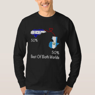 Half Honduran Half Guatemalan Flag Map Guatemala T-Shirt