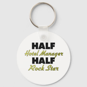 Half Hotel Manager Half Rock Star Key Ring
