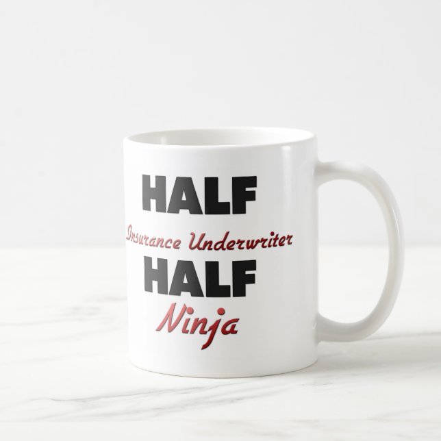 Half Insurance Underwriter Half Ninja Coffee Mug (Right)