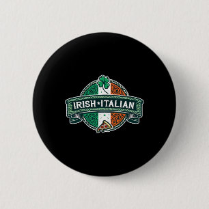 Half Irish Half Italian Funny Irish Italian Shamro 6 Cm Round Badge
