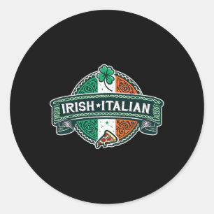 Half Irish Half Italian Funny Irish Italian Shamro Classic Round Sticker