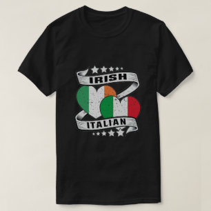 Half Irish Half Italian Irish Italian Flag T-Shirt