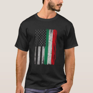 Half Italian Half American USA Flag Italy America T-Shirt