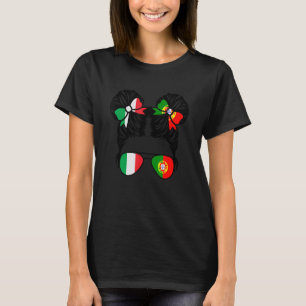 Half Italian Half Portuguese Girl Italy Kids Herit T-Shirt