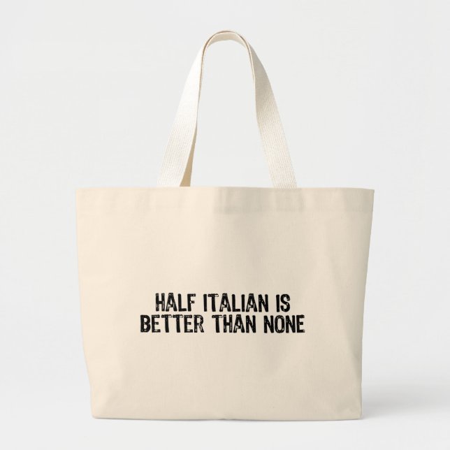 Half Italian Large Tote Bag (Front)
