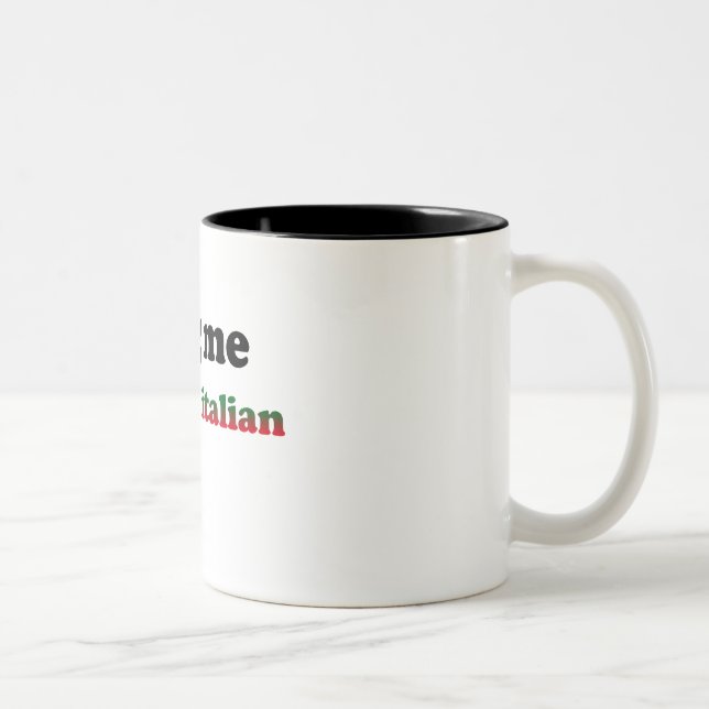 Half Italian Two-Tone Coffee Mug (Right)