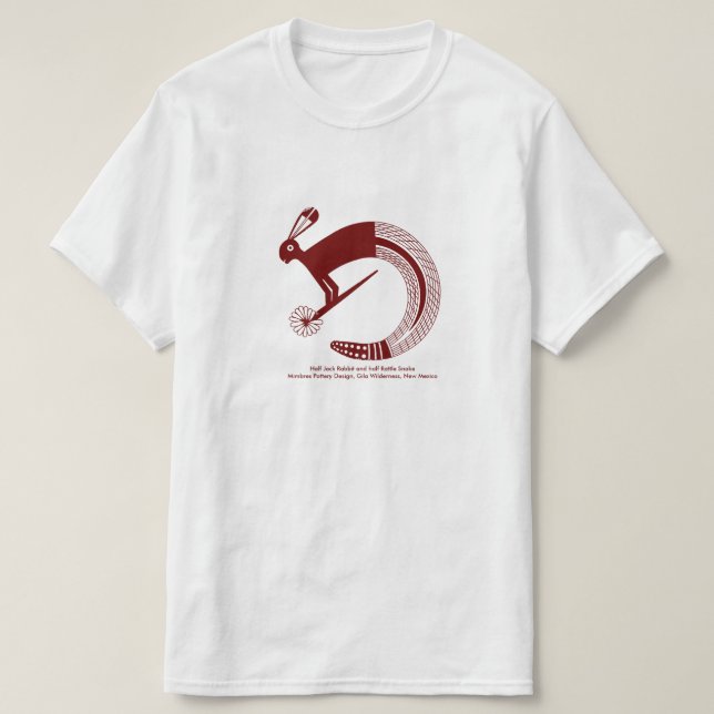 Half Jack Rabbit and half Rattle Snake T-Shirt (Design Front)