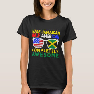 Half Jamaican Half American Independence Day Jamai T-Shirt