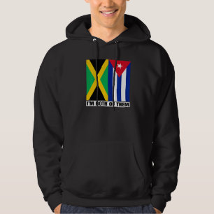 Half Jamaican Half Cuban Heritage Jamaica & Cuba F Hoodie