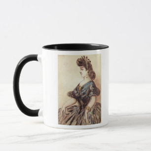 Half length portrait of a woman mug