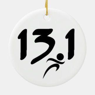 Half-marathon 13.1 ceramic tree decoration