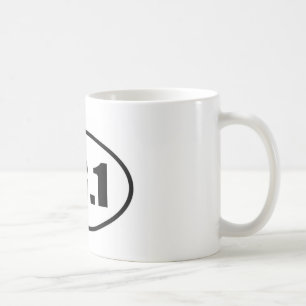 Half Marathon 13.1 Runner Oval Coffee Mug