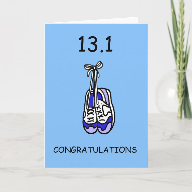 Half Marathon Congratulations for Male. Card (Front)