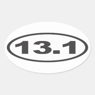 Half Marathon Oval Decal Sticker
