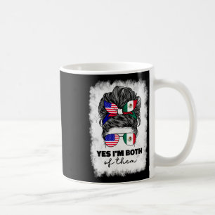 Half Mexican And American Mexico America Usa Flag Coffee Mug