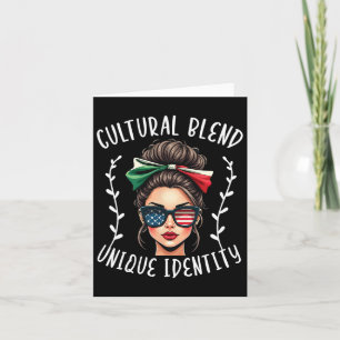Half Mexican Half American Usa Flag Mexican Americ Card