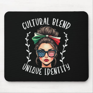 Half Mexican Half American Usa Flag Mexican Americ Mouse Pad