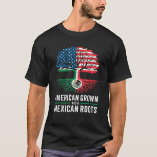 Half Mexican Half American USA Flag Mexico America T-Shirt