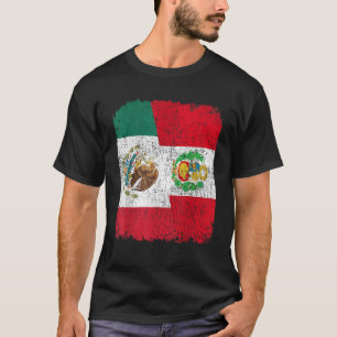 Half Mexican Half Peruvian Flag Heritage Pride Roo T-Shirt
