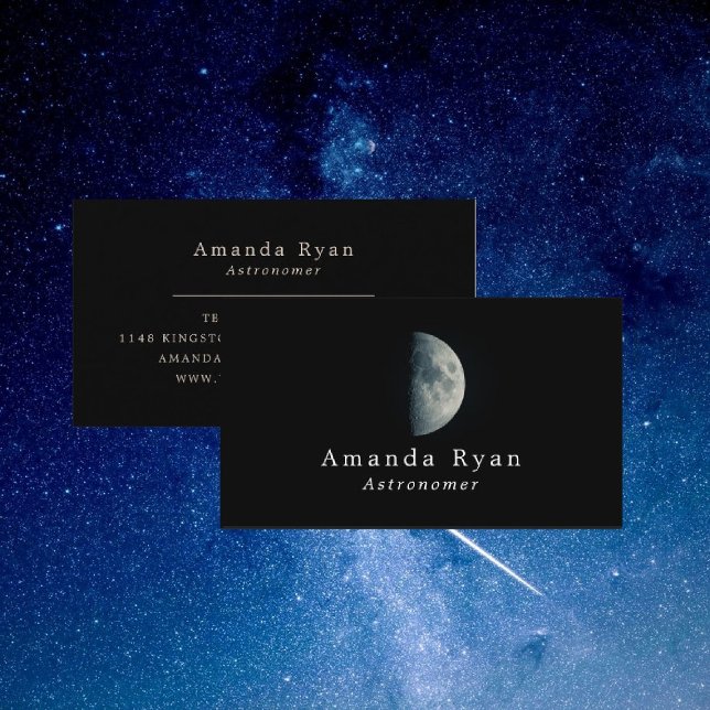 Half Moon, Astronomy Business Card (Creator Uploaded)