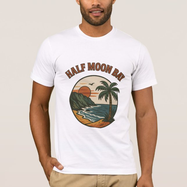 Half Moon Bay California – Coastside Vibes T-Shirt (Front)